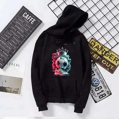 1 Pc Men's Fleece Printed Hoodie