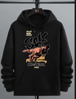 1 Pc Men's Fleece Printed Hoodie