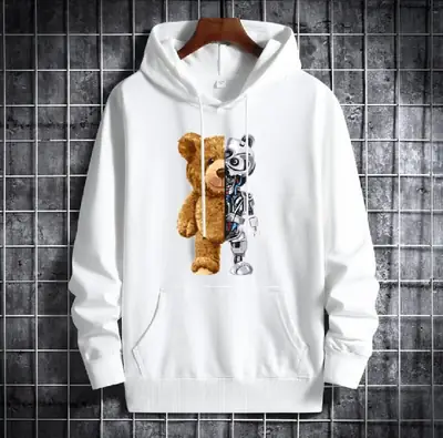 1 Pc Men's Fleece Printed Hoodie