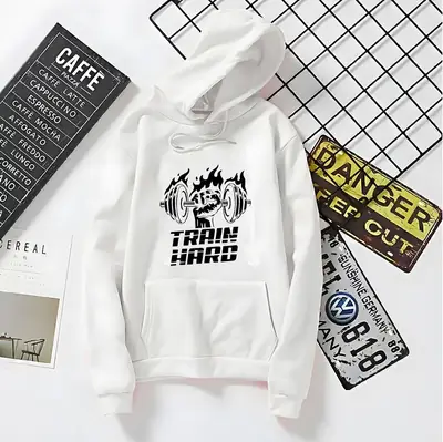 1 Pc Men's Fleece Printed Hoodie