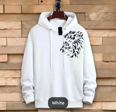 1 Pc Men's Fleece Printed Hoodie