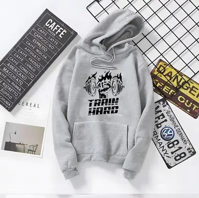 1 Pc Men's Fleece Printed Hoodie