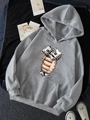 1 Pc Men's Fleece Printed Hoodie
