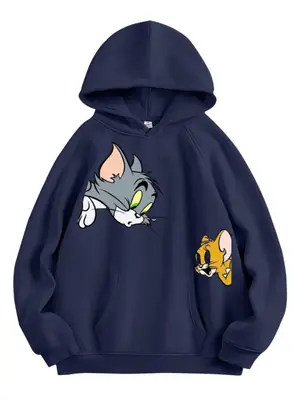 1 Pc Men's Fleece Printed Hoodie