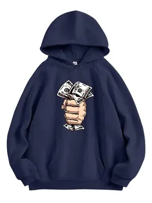 1 Pc Men's Fleece Printed Hoodie