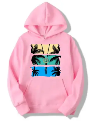1 Pc Men's Fleece Printed Hoodie