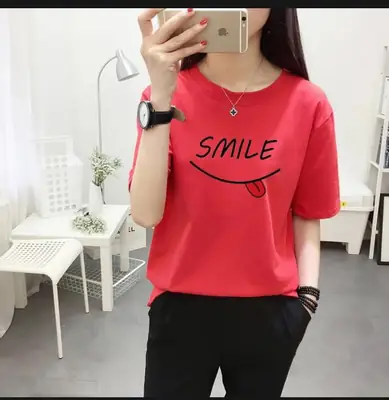 1 Pc Women's Stitched Cotton Net Printed T-Shirt