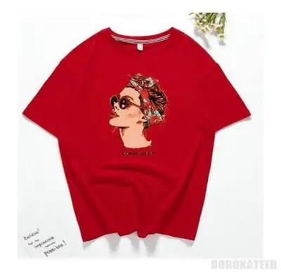 1 Pc Women's Stitched Cotton Net Printed T-Shirt