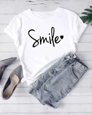 1 Pc Women's Stitched Cotton Net Printed T-Shirt