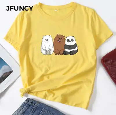 1 Pc Women's Stitched Cotton Net Printed T-Shirt