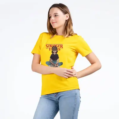 1 Pc Women's Stitched Cotton Net Printed T-Shirt