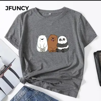 1 Pc Women's Stitched Cotton Net Printed T-Shirt