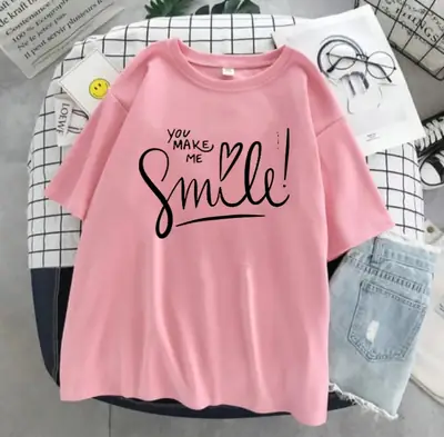 1 Pc Women's Stitched Cotton Net Printed T-Shirt