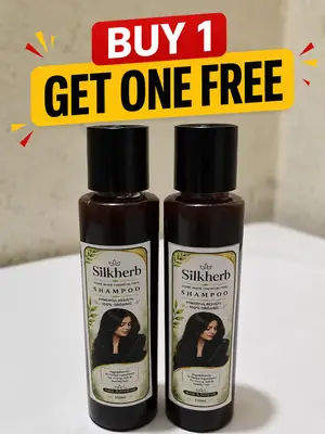 SilkHerb Herbal Hair Shampoo | Buy 1 Get 1 FREE | 2×100ml (200ml) | Hair Fall & Anti-Dandruff | Chemical-Free