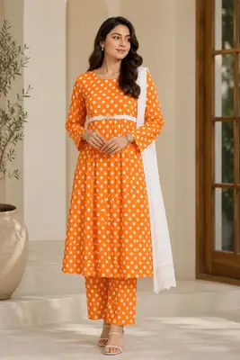 3 Pcs Women's Stitched Arabic Lawn Printed Suit