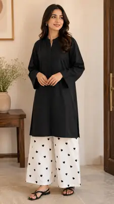 2 Pcs Women's Stitched Cotton Lawn Block Printed Shirt And Trouser