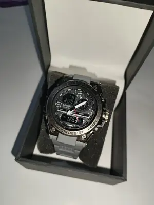Men's Sports Digital Analog Watch | Military Style Chronograph | Black Dial | Large Display | Water Resistant Wrist Watch thumbnail 3