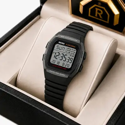 SKMEI 1278 Men's Digital Sports Watch | Alarm Chronograph | Countdown Timer | EL Backlight | 50M Water Resistant | 12/24H Display thumbnail 3