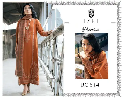 3 Pcs Women's Unstitched Printed Suit