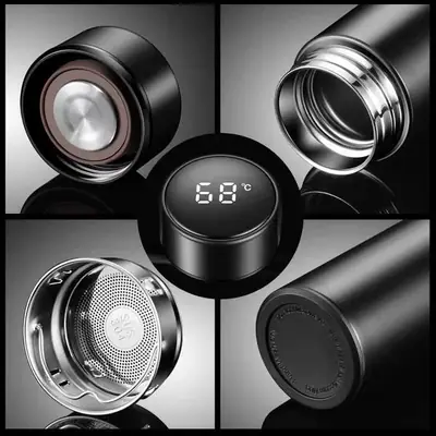Smart LED Temperature Water Bottle - Stainless Steel Vacuum Thermos Flask for Tea & Coffee thumbnail 3
