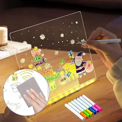 3D LED Drawing Board Neon Glow Writing Tablet Pad for Kids thumbnail 2