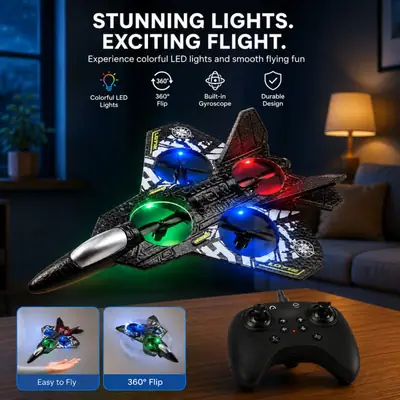 RC Fighter Jet Drone 2.4G Remote Control Unbreakable Foam Flying Airplane