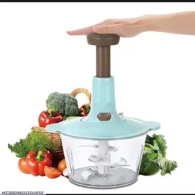 Premium Hand Push Chopper & Cutter | 3 Stainless Steel Blades | 500ml Vegetable Vegetable Chopper thumbnail 4