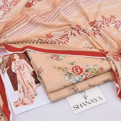 3 Pcs Women's Unstitched Digital Print Suit thumbnail 2