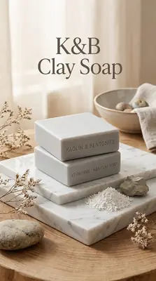 K & B Clay Soap (Kaolin & Bentonite) thumbnail 2