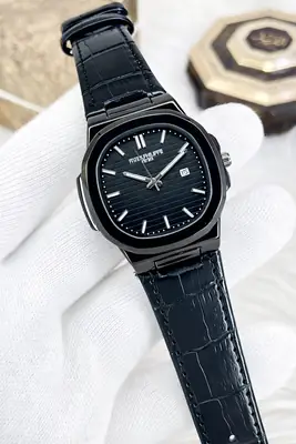 Peter Philips  Black Watch Imported quality  black leather straps