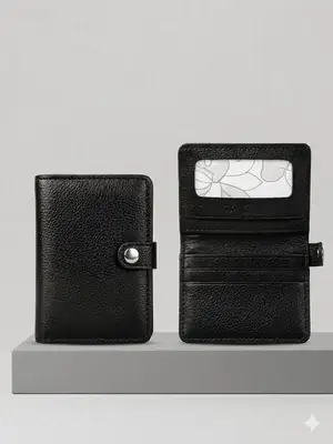 Men's   Card Holder Wallet PU Leather Wallet (Black) thumbnail 2