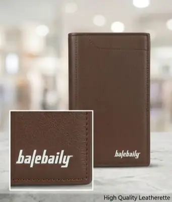 Men's  6 Pocket Long Wallet Leather Wallet with Inner Zip