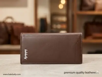 Men's  6 Pocket Long Wallet Leather Wallet with Inner Zip thumbnail 2