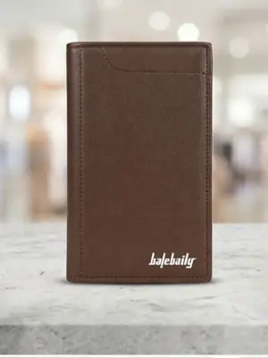 Men's  6 Pocket Long Wallet Leather Wallet with Inner Zip thumbnail 5