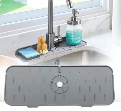 Silicone Sink Drainage Pad-Non Skid Faucet Mat for Kitchen and Bathroom