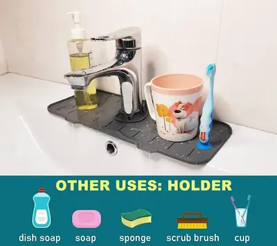 Silicone Sink Drainage Pad-Non Skid Faucet Mat for Kitchen and Bathroom thumbnail 10