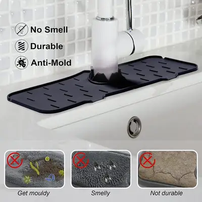 Silicone Sink Drainage Pad-Non Skid Faucet Mat for Kitchen and Bathroom thumbnail 7