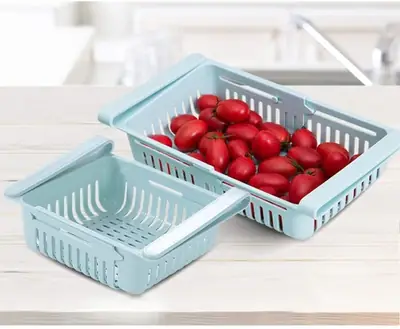 Adjustable Stretchable Fridge Storage Basket thumbnail 8