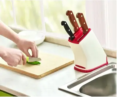 Mess-Free Kitchen Knife Holder – Space-Saving Rack for Knives, Cleaver & Scissors thumbnail 3
