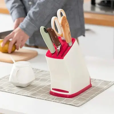 Mess-Free Kitchen Knife Holder – Space-Saving Rack for Knives, Cleaver & Scissors thumbnail 4