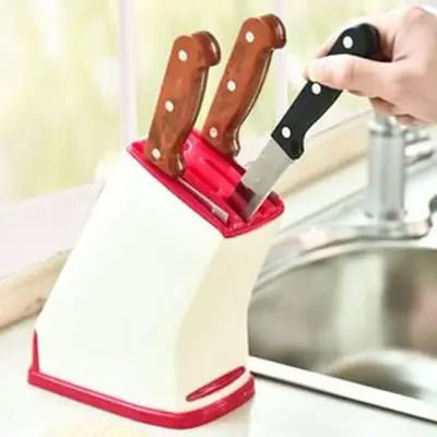 Mess-Free Kitchen Knife Holder – Space-Saving Rack for Knives, Cleaver & Scissors thumbnail 6