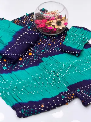 3 Pcs Women's Unstitched Hand Work Suit thumbnail 2