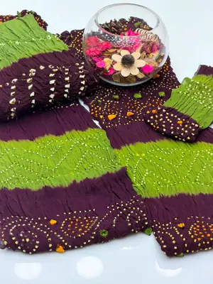 3 Pcs Women's Unstitched Hand Work Suit thumbnail 2