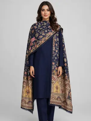 3 Pcs Women's Unstitched Plain Suit