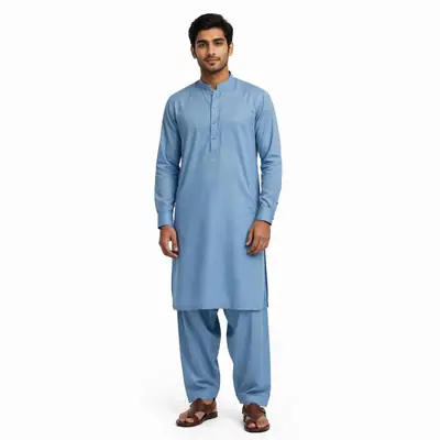 Men’s Unstitched Wash And Wear Plain Suit
