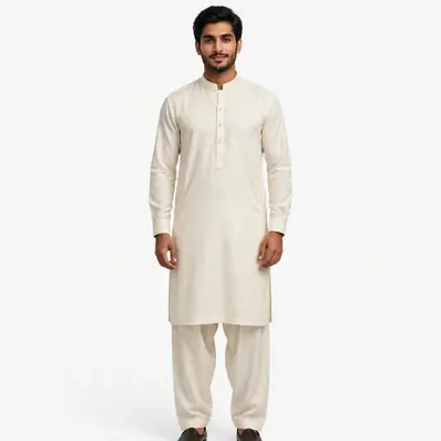 Men’s Unstitched Wash And Wear Plain Suit