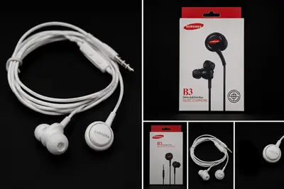 In-built Microphone Wired Earphones White thumbnail 5