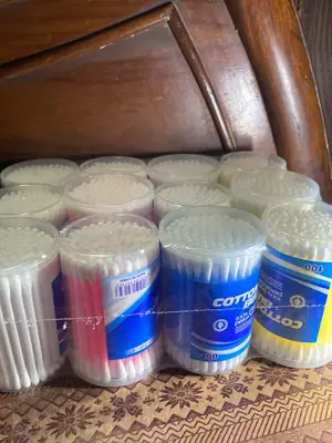 TopTip orginal 100 % Pure Cotton buds Made in China Plastic Cotton buds (100 Pcs) one Mini box Pack of 4 Box deal  thumbnail 4