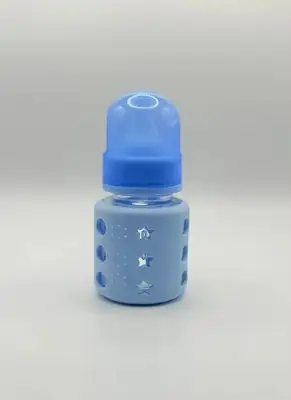 Algo Zero Glass Baby Feeder 60mL | BPA Free Baby Feeding Bottle with Silicone Cover (Newborn Safe) thumbnail 3