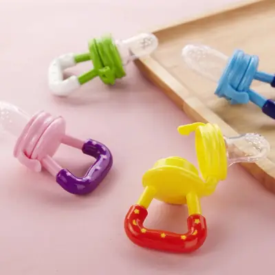 Premium Baby Fruit Feeder Pacifier pack of 2 - Fresh Food Juicer Chosni & Silicone Nibbler - Orthodontic Teething Toy for Infants & Toddlers (BPA-Free) thumbnail 3